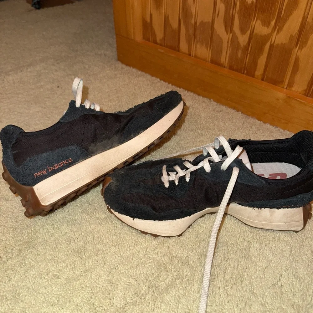 New Balance Black White Gum Retro Runner Sneakers